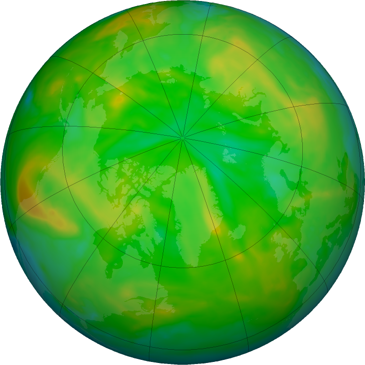 Arctic ozone map for 19 June 2023